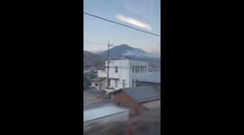 Thick smoke billows over Mount Ogi as forest fire rages out of control in Japan