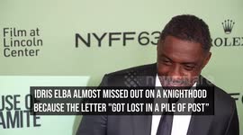 Idris Elba almost missed out on knighthood over 'embarrassing' mishap