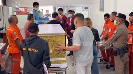 Grieving Korean family receive body of son killed in high-speed rail crane collapse