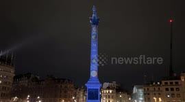 Nelson’s Column Becomes Giant NBA Scoreboard in London