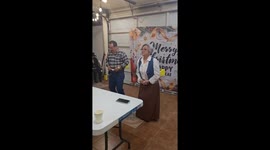 Grandpa slips during a Christmas party game in Monterrey, Mexico