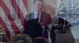 UNCAPTIONED: Macron Calls on EU to Deploy Trade 'Bazooka' Against Trump Tariff Threats