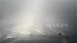 US, Grand Forks: Blinding Conditions Force Drivers Off Roads South Of Grand Forks