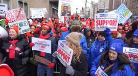 New YorkCity nurses continue their strike on eighth day