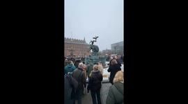 Large “Hands off Greenland” protest marches through City Hall Square in Copenhagen, Denmark