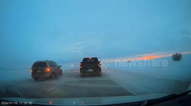 Vehicle stops on highway cause accident in Osler, Saskatchewan, Canada
