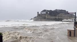 Tossa de Mar, costa brava Spain floods