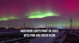 Northern Lights Paint UK Skies With Pink and Green Glow