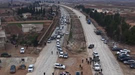 DRONE - Syrian Army units enter Aleppo's Deir Hafir amid YPG/SDF withdrawal