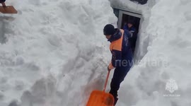 Heavy snowfall blankets Russia’s Kamchatka peninsula