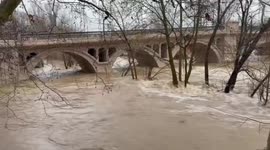 Spain: Heavy Rains Swell River In Girona
