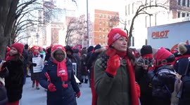 New YorkCity nurses continue their strike on ninth day