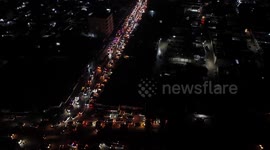 DRONE - Syrian army forces continue advance into Raqqa city center