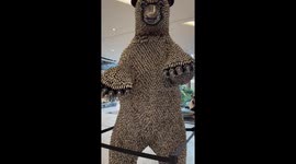 Bear Made Out of Spark Plugs