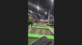 Guy Visits Trampoline Park To Jump
