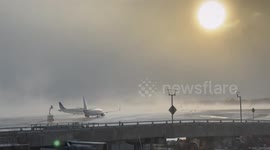 US: Whiteout Chaos Engulfs Rochester Airport As Jets Fight Through Brutal Snowstorm