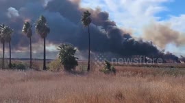 US: Wildfire Rages Across Topock Marsh Threatening Arizona Wetlands