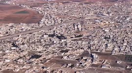 Drone footage shows town of Deir Hafir in Syria’s Aleppo