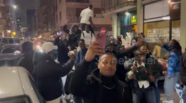 Senegalese fans celebrate AFCON victory in Milan