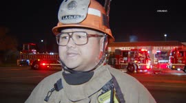 US, Los Angeles: Baldwin Park Strip Mall Fire Destroys 3 Units With Sound On Tape Part 2