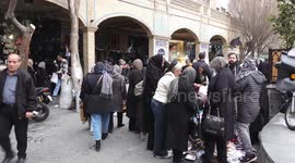 People continue shop at Grand Bazaar in Tehran amid deepening economic crisis