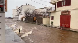 Flood Cadaqués storm Harry / Inundación Cadaqués tormenta Harry