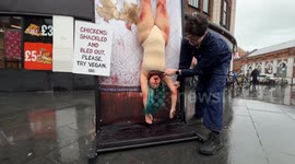 PETA anti-KFC animal rights demonstration in London