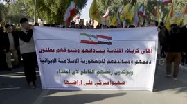 Protesters rally outside Iranian Embassy in Baghdad against anti-regime unrest in Iran