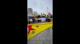 Pro-Kurdish demonstrators lead protest amid clashes between Syrian government and SDF
