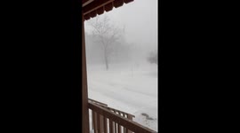 Lake effect snow batters homes in Lancaster, New York