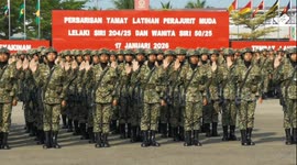 Completion of Training for Young Male Army Soldiers Series 204/2025 and Young Female Soldiers Series 50/2025 at the Army Basic Training Centre (PUSASDA), Port Dickson