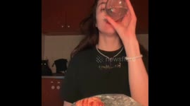 Tasting creamy pastry with cat in Chelyabinsk, Russia