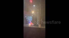 China: Chinese driver set off fireworks that nearly blew up his own car