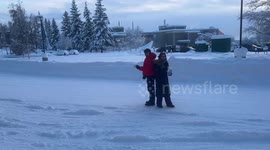 US: Hot Water Freezes Instantly At -40°C In Fairbanks Arctic Demonstration