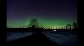 Green Aurora Swirling in the Skies from Pennsylvania, Jan 20, 2026 - Short 4K Time Lapse