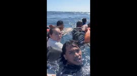 Passengers rescued after wooden boat capsizes off in Bongao, Tawi-Tawi, Philippines