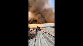 Third-alarm fire engulfs residential area in Sta. Mesa, Manila, Philippines