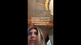 'That's disgusting!' Woman on first-date enraged after man demands she split bill unless she 'goes home with him'