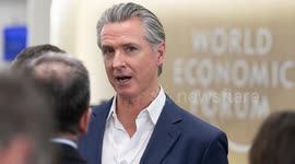 UNCAPTIONED: Newsom Says Trump Blocked Him From Speaking at Davos Event