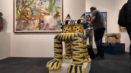 An amazing Cat Chair and Table at this years London Art Fair held at the Business Design Centre in Islington