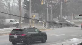 US: Heavy Snowfall HIts Highland, IN