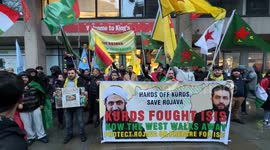 Kurdish community protest for Rojava in London
