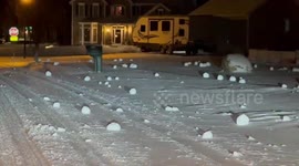 US: Naturally Created Snowballs Spotted in North Chili, NY