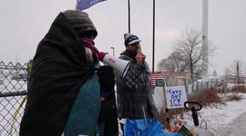 Minneapolis Anti-ICE Protestors During Snow Storm 2