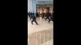 Robot dance performance goes off balance in mall show in Zhejiang, China