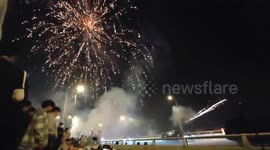 Firework misdirection during New Year display in Fujian, China
