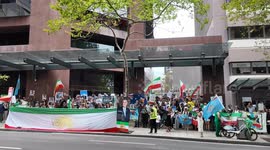 Persians rally at US Consulate to ask Trump for help, Sydney, Australia