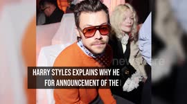 Harry Styles explains why he was present for announcement of the new Pope