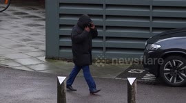 Three of five men charged with assaulting woman ‘drugged by husband’ seen arriving at court