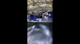 BMX Santa Crashes At Indoor Park